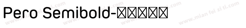 Pero Semibold字体转换